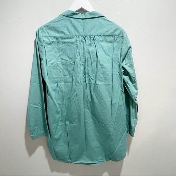 FRESH PRODUCE Women’s Green Collared SHEETING  TUNIC Top Tunic Popover Sz M - Picture 3 of 5